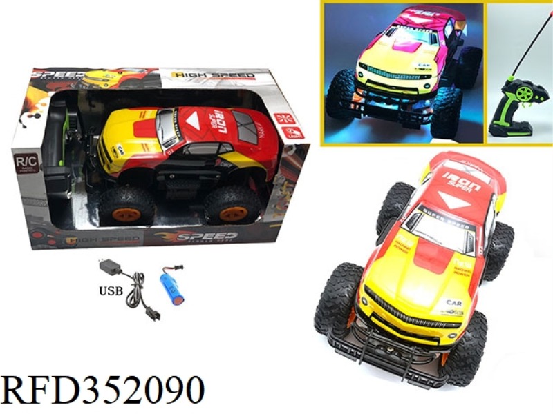 1:16 OFF-ROAD FOUR-CHANNEL LIGHT PVC REMOTE CONTROL CAR CAR