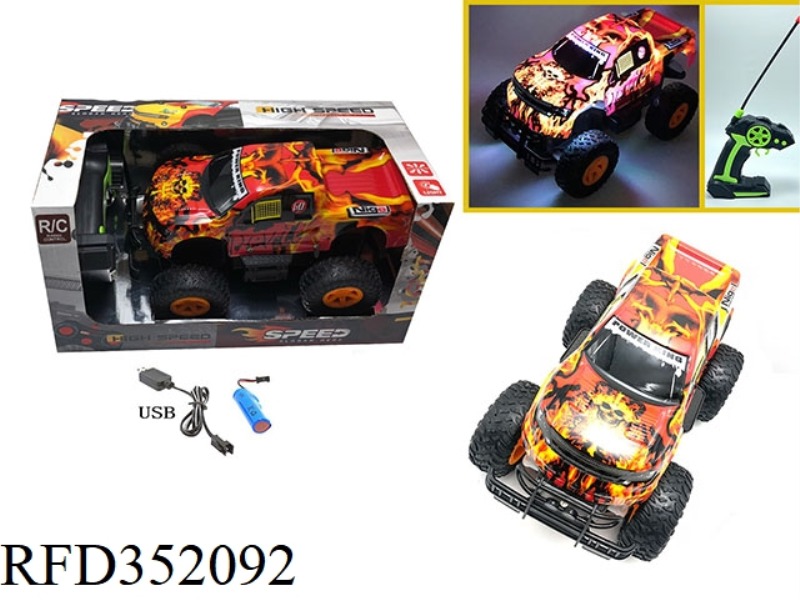 1:16 OFF-ROAD FOUR-CHANNEL LIGHT PVC REMOTE CONTROL CAR PICKUP