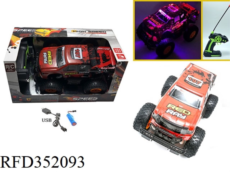 1:16 OFF-ROAD FOUR-CHANNEL LIGHT PVC REMOTE CONTROL CAR PICKUP