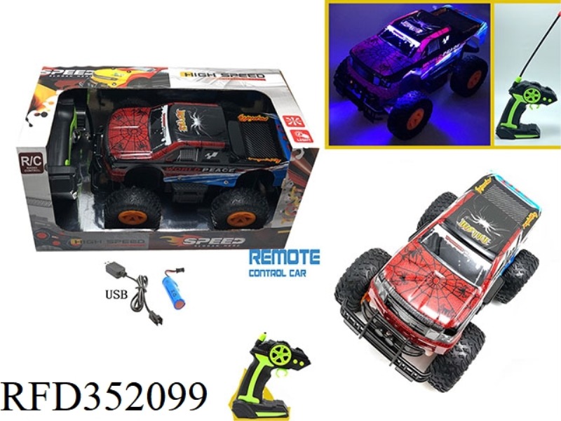 1:16 OFF-ROAD FOUR-CHANNEL LIGHT PVC REMOTE CONTROL CAR PICKUP