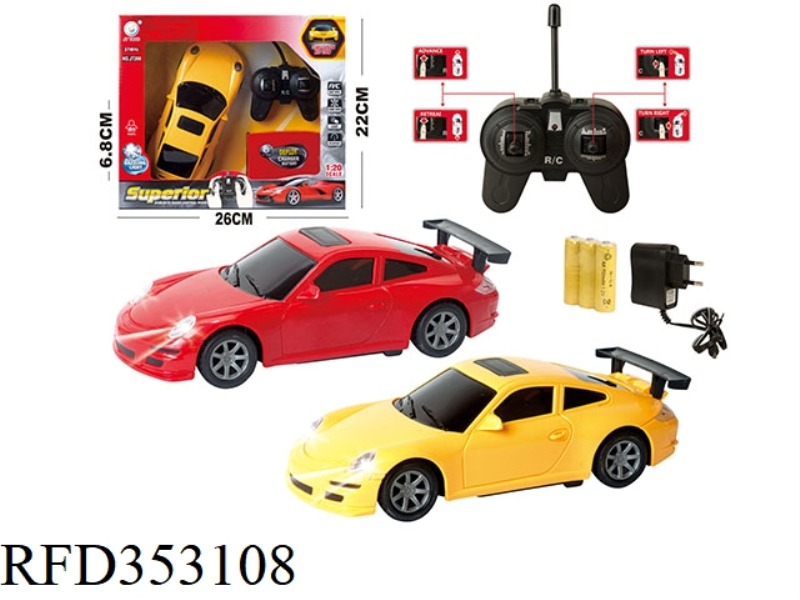 1:20 FOUR-WAY LIGHT REMOTE CONTROL CAR (INCLUDE)