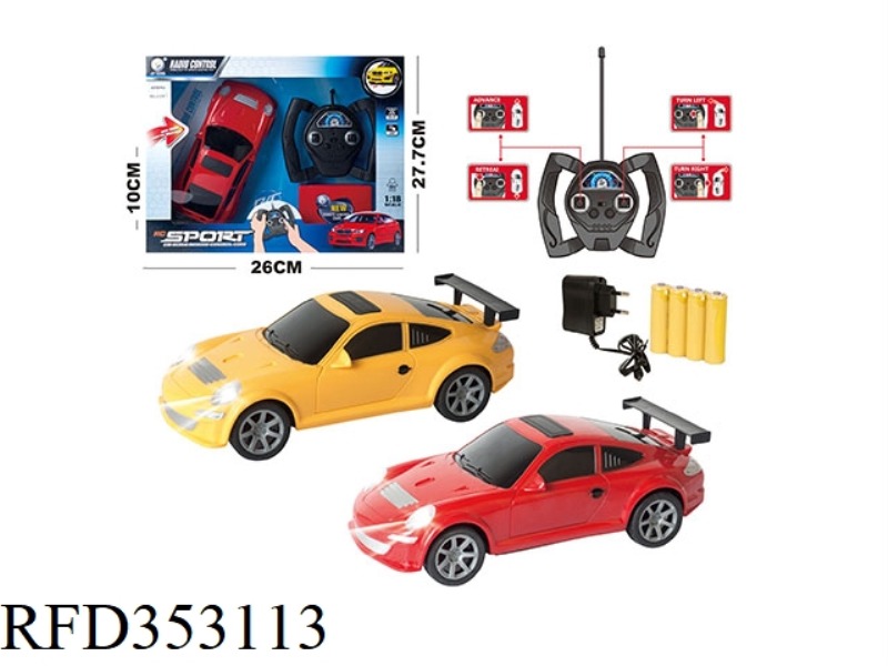 1:18 STEERING WHEEL FOUR-WAY LIGHT REMOTE CONTROL CAR (INCLUDE)