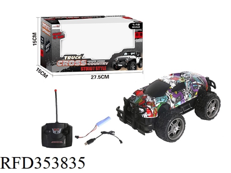 1:18 4-CHANNEL BUGATTI REMOTE CONTROL BUGGY GRAFFITI（INCLUDE）