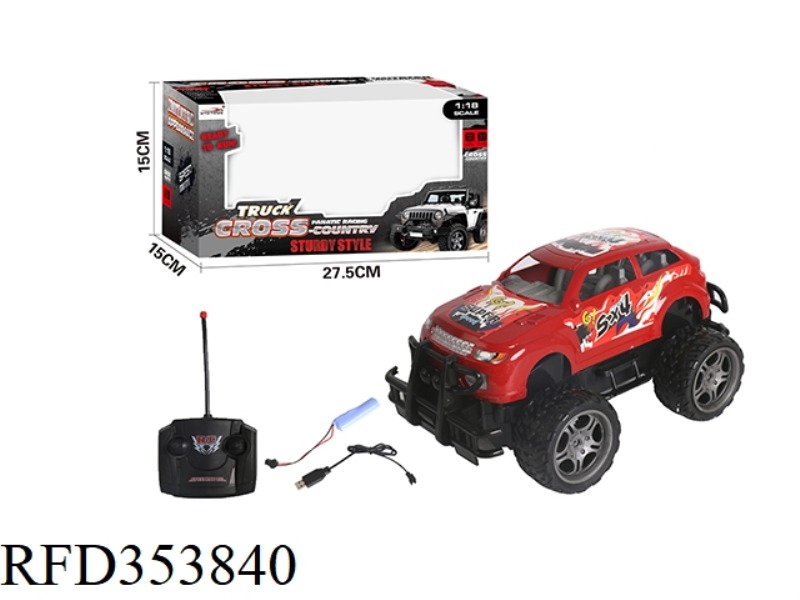 1:18 4-CHANNEL TIGER REMOTE CONTROL OFF-ROAD VEHICLE（INCLUDE）