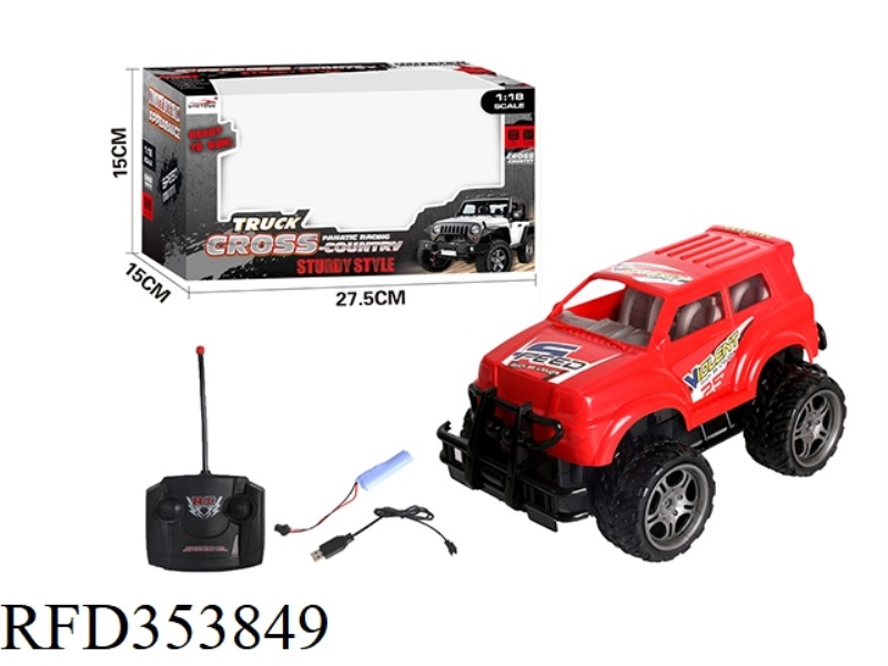 1:18 4-CHANNEL JEEP REMOTE CONTROL OFF-ROAD VEHICLE（INCLUDE）