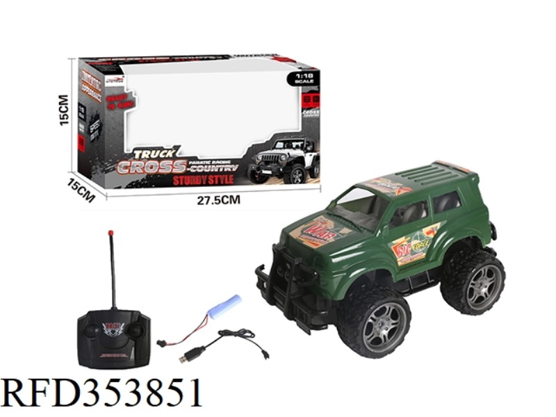 1:18 4-CHANNEL JEEP REMOTE CONTROL OFF-ROAD VEHICLE（INCLUDE）