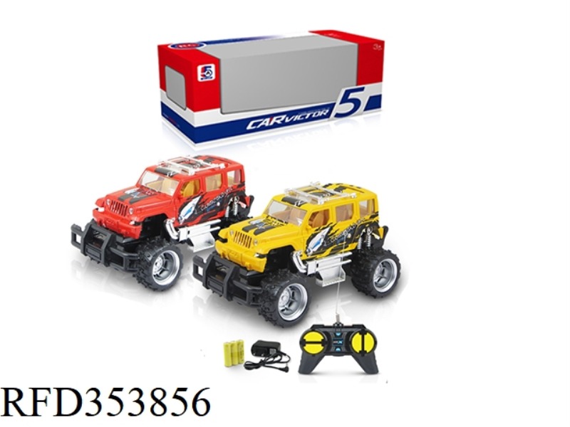 1:24 PAD PRINTING JEEP OFF-ROAD FOUR-CHANNEL REMOTE CONTROL CAR (INCLUDED BATTERY)