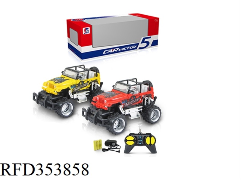 1:24 PAD PRINTING WRANGLER CROSS-COUNTRY FOUR-CHANNEL REMOTE CONTROL CAR (INCLUDED BATTERY)