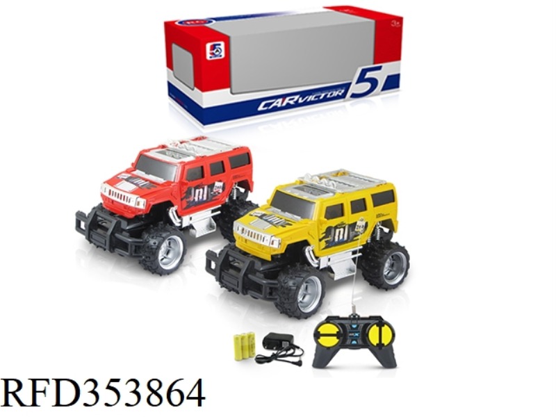 1:24 PAD PRINTING HUMMER JEEP OFF-ROAD FOUR-CHANNEL REMOTE CONTROL CAR (INCLUDED BATTERY)