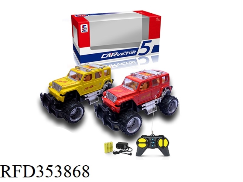 1:24 SIMULATION JEEP OFF-ROAD FOUR-CHANNEL REMOTE CONTROL CAR (INCLUDING ELECTRICITY)