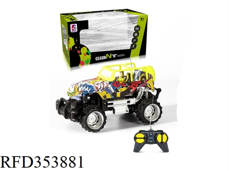 1:24 WATER TRANSFER WRANGLER CROSS-COUNTRY FOUR-CHANNEL REMOTE CONTROL CAR (NOT INCLUDING BATTERY)