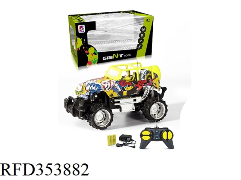 1:24 WATER TRANSFER WRANGLER CROSS-COUNTRY FOUR-CHANNEL REMOTE CONTROL CAR (INCLUDING BATTERY)