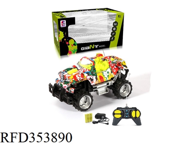 1:24 WATER TRANSFER DODGE CROSS-COUNTRY FOUR-CHANNEL REMOTE CONTROL CAR (INCLUDING BATTERY)
