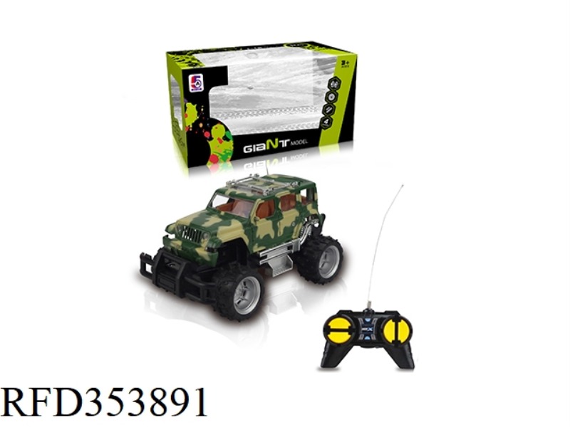 1:24 CAMOUFLAGE JEEP OFF-ROAD FOUR-CHANNEL REMOTE CONTROL CAR (NOT INCLUDING BATTERY)