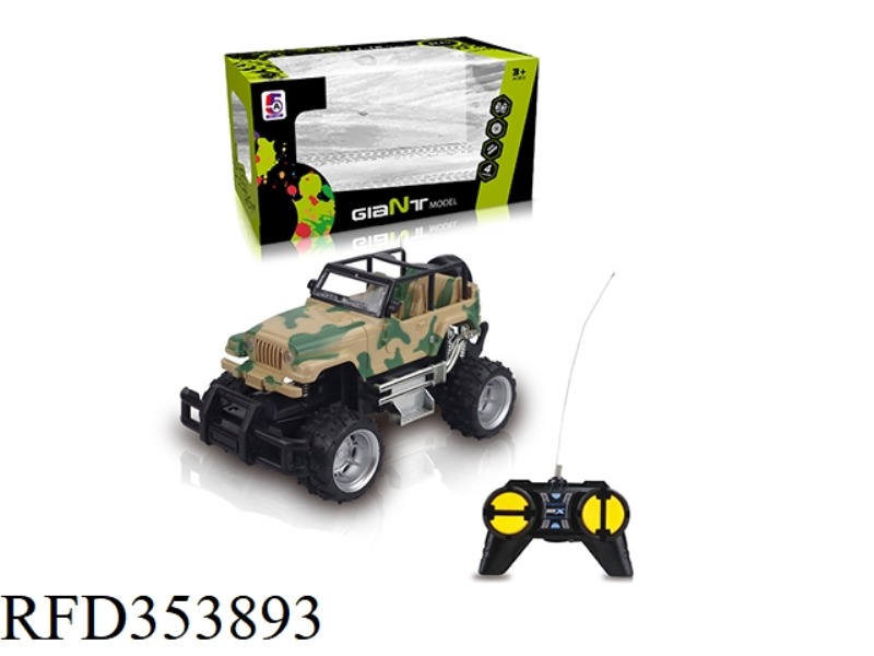 1:24 CAMOUFLAGE WRANGLER CROSS-COUNTRY FOUR-CHANNEL REMOTE CONTROL CAR (NOT INCLUDING BATTERY)