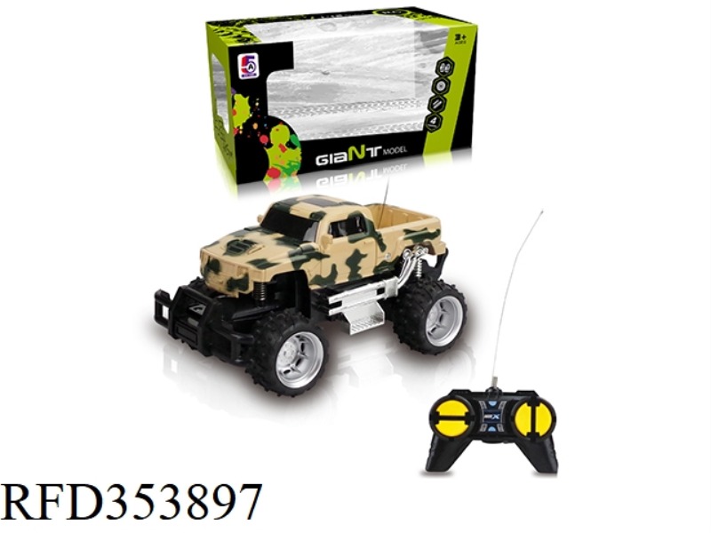 1:24 CAMOUFLAGE HUMMER PICKUP CROSS-COUNTRY FOUR-CHANNEL REMOTE CONTROL CAR (NOT INCLUDING BATTERY)