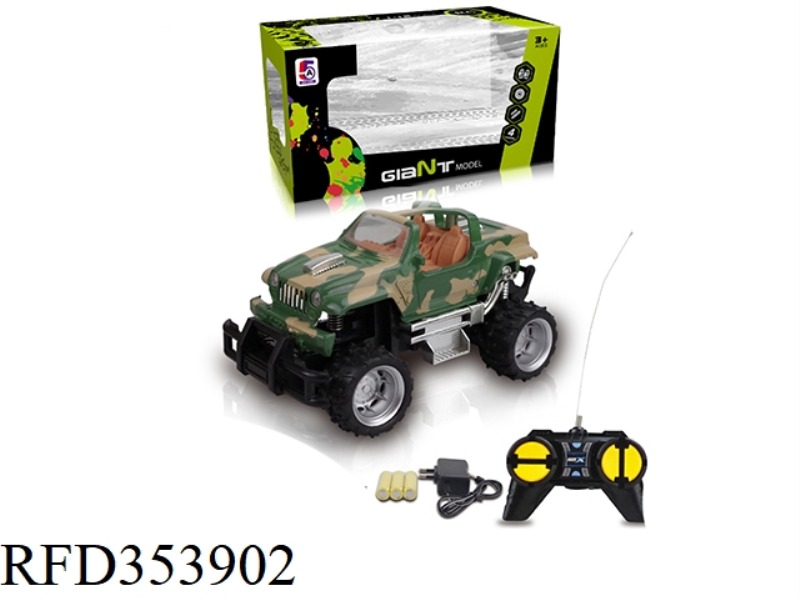 1:24 CAMOUFLAGE DODGE CROSS-COUNTRY FOUR-CHANNEL REMOTE CONTROL CAR (INCLUDED BATTERY)