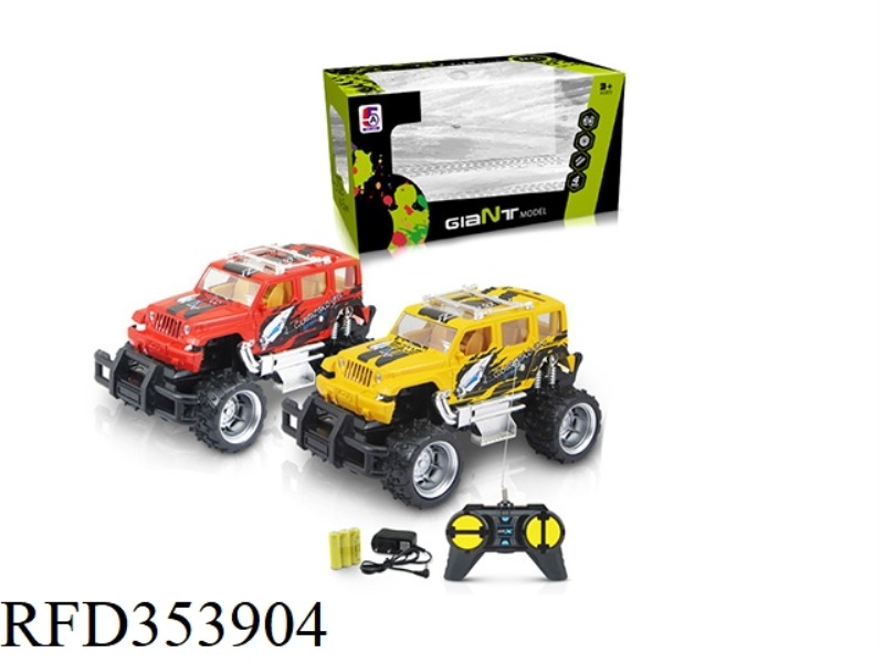 1:24 PAD PRINTING JEEP OFF-ROAD FOUR-CHANNEL REMOTE CONTROL CAR (INCLUDED BATTERY)