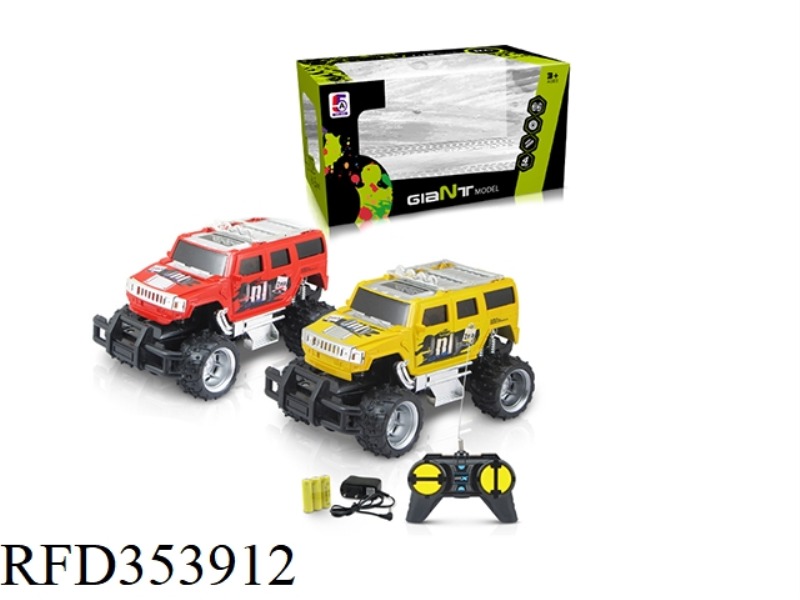 1:24 PAD PRINTING HUMMER JEEP OFF-ROAD FOUR-CHANNEL REMOTE CONTROL CAR (INCLUDED BATTERY)