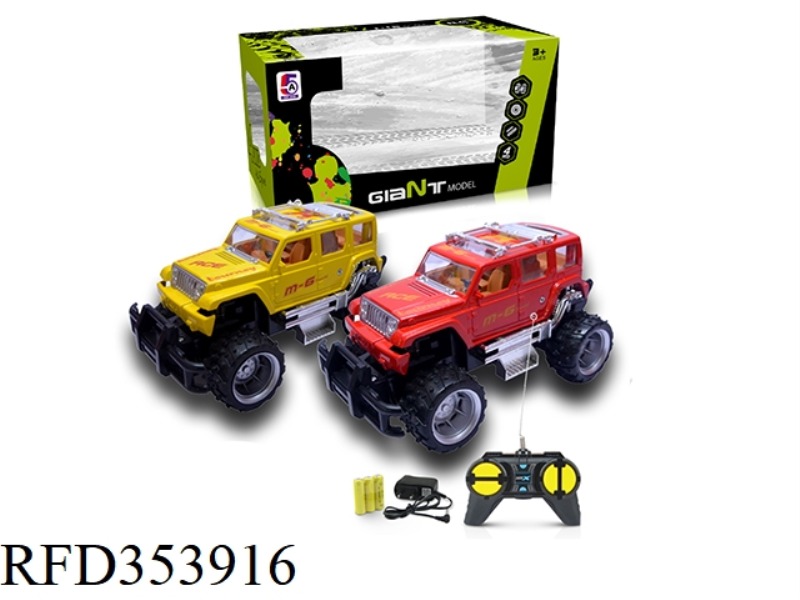 1:24 SIMULATION JEEP OFF-ROAD FOUR-CHANNEL REMOTE CONTROL CAR (INCLUDING ELECTRICITY)