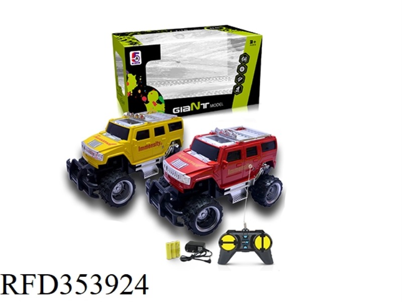 1:24 SIMULATION HUMMER JEEP OFF-ROAD FOUR-CHANNEL REMOTE CONTROL CAR (INCLUDED BATTERY)