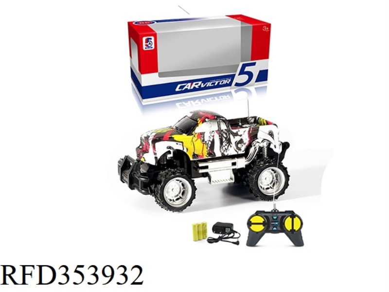 1:24 WATER TRANSFER TOYOTA PICKUP OFF-ROAD FOUR-CHANNEL REMOTE CONTROL CAR (INCLUDING BATTERY)