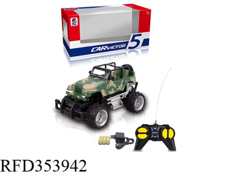 1:24 CAMOUFLAGE WRANGLER CROSS-COUNTRY FOUR-CHANNEL REMOTE CONTROL CAR (INCLUDED BATTERY)