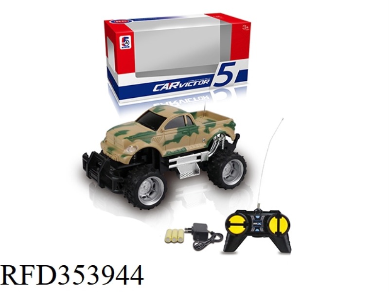 1:24 CAMOUFLAGE TOYOTA PICKUP OFF-ROAD FOUR-CHANNEL REMOTE CONTROL CAR (INCLUDED BATTERY)