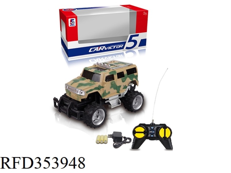 1:24 CAMOUFLAGE HUMMER JEEP OFF-ROAD FOUR-CHANNEL REMOTE CONTROL CAR (INCLUDED BATTERY)