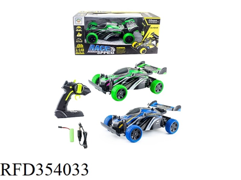 PVC FOUR-WAY REMOTE CONTROL CAR 2.4G GREEN/BLUE 2 COLORS MIXED