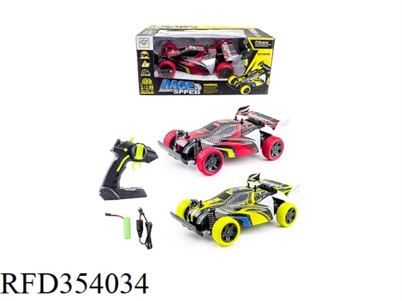 PVC FOUR-WAY REMOTE CONTROL CAR 2.4G RED/YELLOW 2 COLORS MIXED
