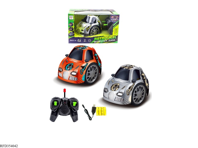 OCTOPUS REMOTE CONTROL CAR WITH LIGHT AND MUSIC 2.4G ORANGE/SILVER 2 COLORS MIXED