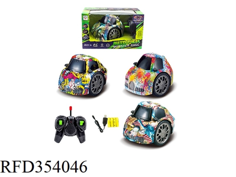 OCTOPUS REMOTE CONTROL CAR WITH LIGHT AND MUSIC 2.4G GRAFFITI 3 MIXED