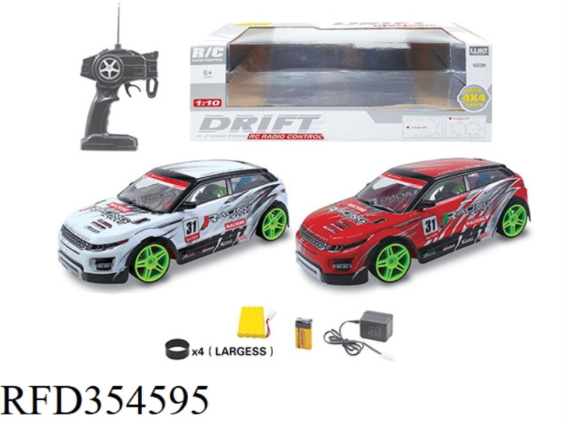 1:10 FOUR-CHANNEL DRIVE DRIFT REMOTE CONTROL CAR (INCLUDE) (9.6V+9V)