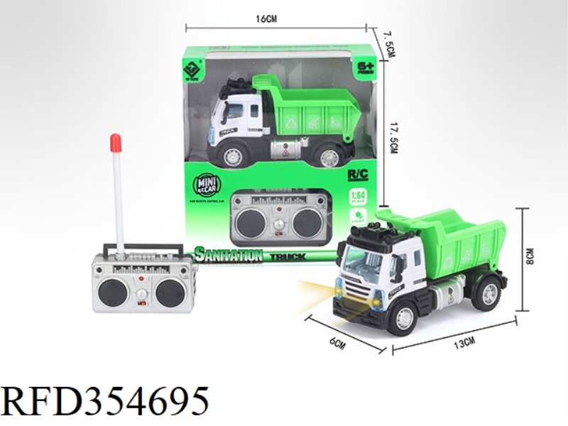 1:64 FOUR-CHANNEL REMOTE CONTROL SANITATION TRUCK  (INCLUDE)