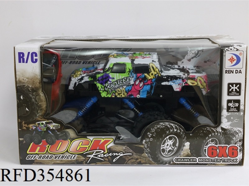 2.4G 1:12 SIX-WHEEL DRIVE CLIMBING HUMMER BLISTER CAR SHELL REMOTE CONTROL CAR