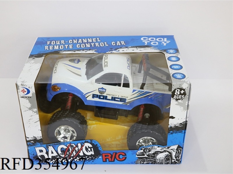 1:10 REMOTE CONTROL BIG WHEEL OFF-ROAD POLICE CAR