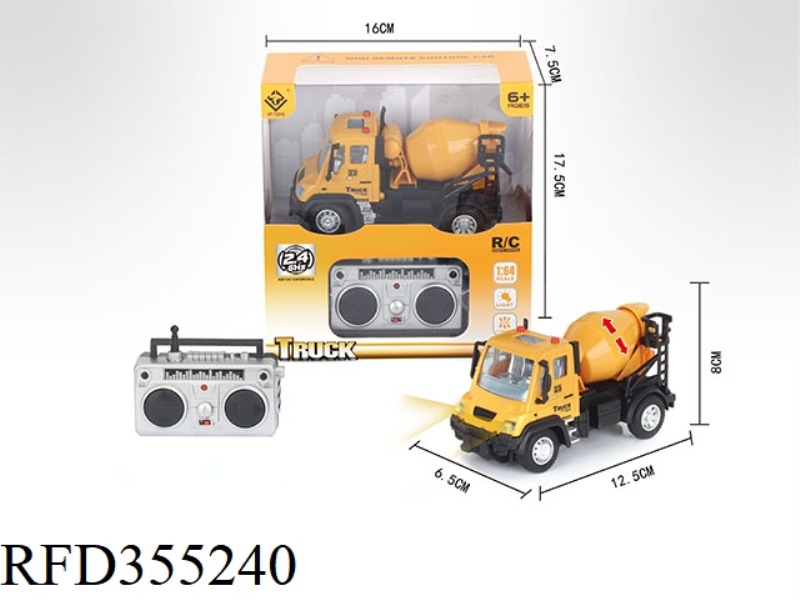 1:64 FOUR-CHANNEL 2.4G REMOTE CONTROL MIXING TRUCK (INCLUDE)