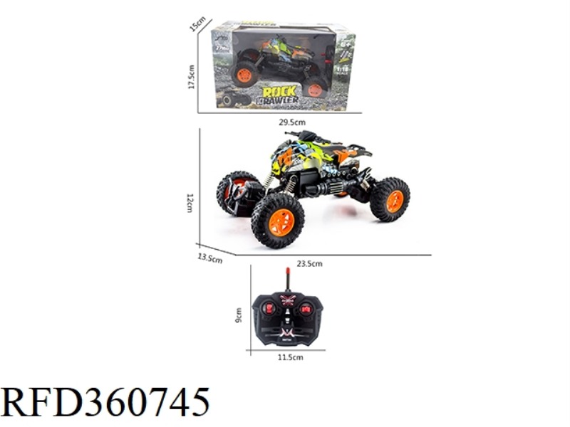 1:18 FOUR-WAY LIGHT CROSS-COUNTRY MOTORCYCLE CLIMBING CAR