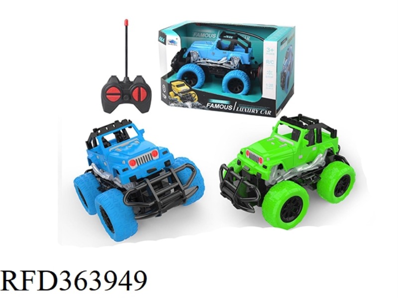 1:28 FOUR-WAY CROSS-COUNTRY WRANGLER REMOTE CONTROL CAR