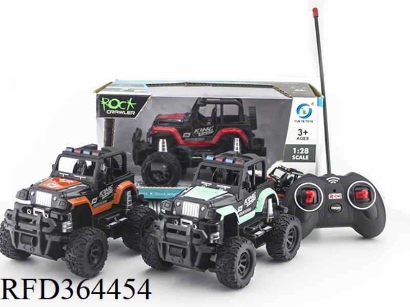 1:28 SIMULATION JEEP CLIMBING CAR WITH LIGHT/BLUE/RED/ORANGE