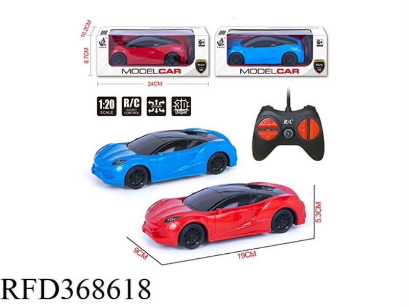FOUR-CHANNEL1:20 REMOTE CONTROL SPORTS CAR WITH 3D LIGHTS