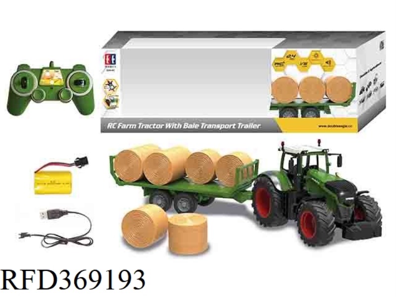 1:16 REMOTE CONTROLLED AGRICULTURAL HAYSTACK TRANSPORT TRAILER SET