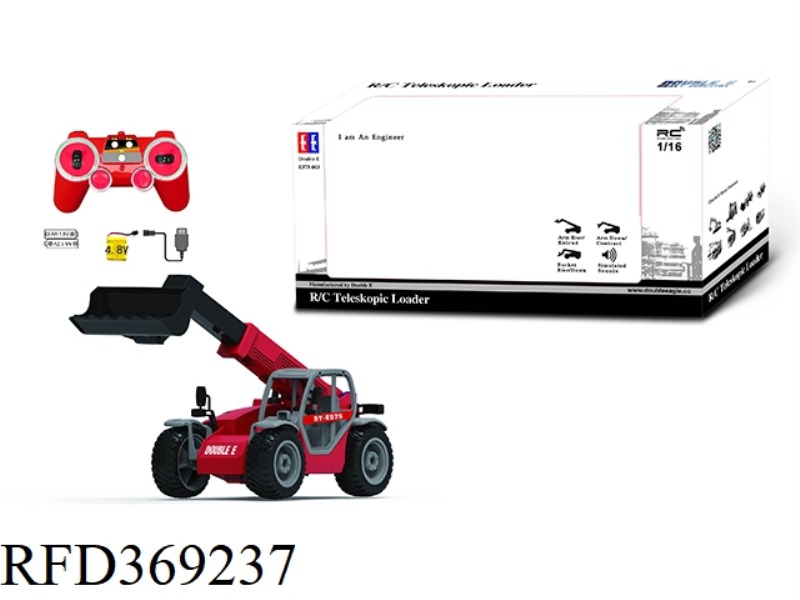 1:20 REMOTE TELESCOPIC BOOM LOADING FORKLIFT TRUCK
