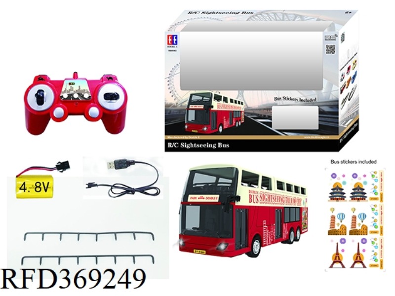 1:18 REMOTE CONTROL DOUBLE-DECKER SIGHTSEEING BUS