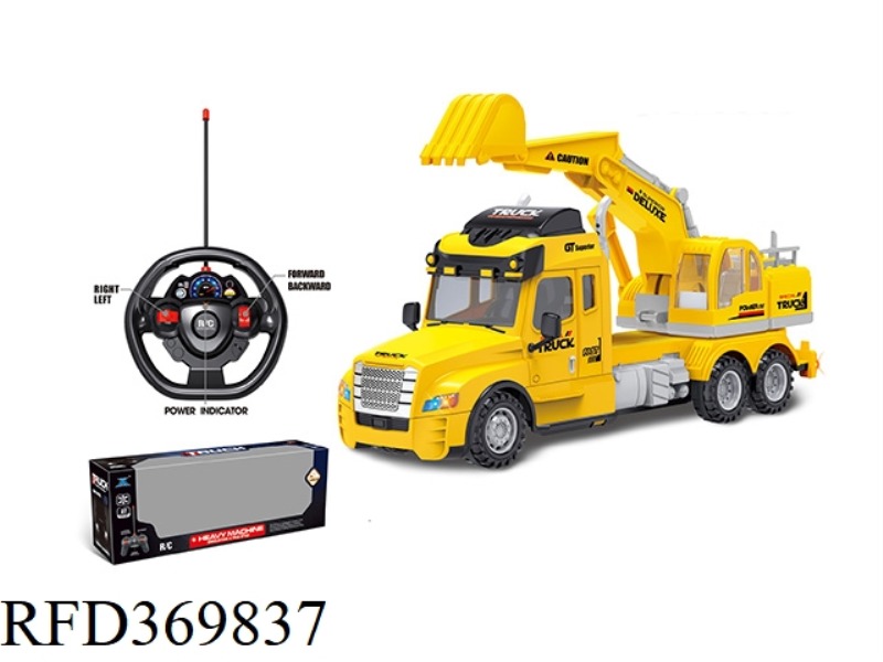 FOUR-WAY ENGINEERING VEHICLE (WITH SIMULATED SOUND)- LIGHT + FORWARD/BACKWARD/STEERING SOUND)