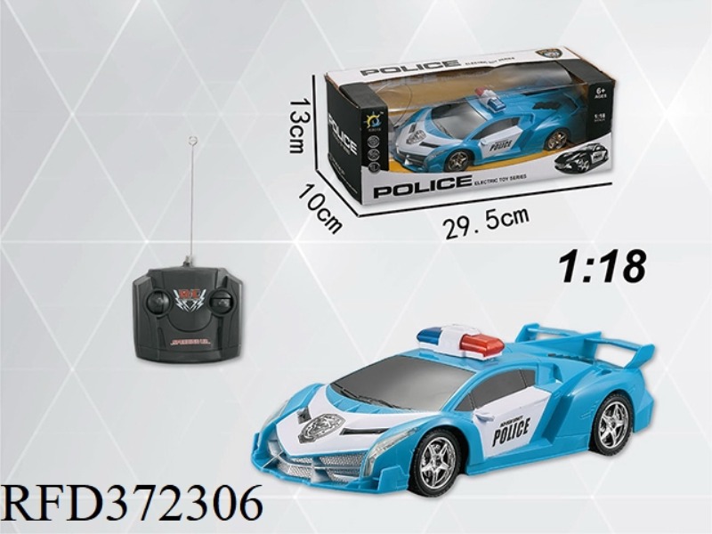 1:18 FOUR-CHANNEL REMOTE CONTROL CAR POLICE CAR