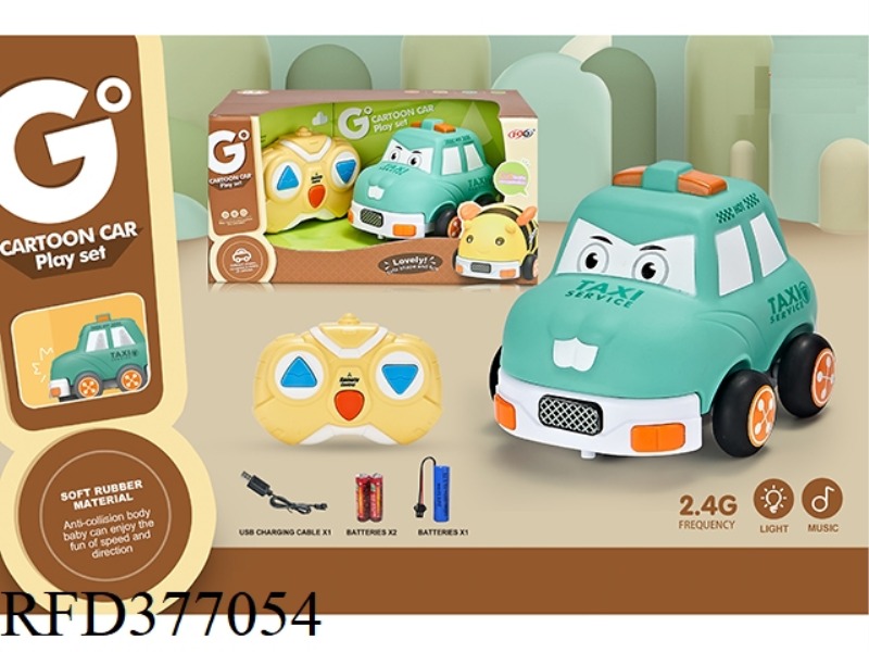 2.4G THREE-WAY REMOTE CONTROL ENAMELED Q VERSION OF THE TAXI (WITH LIGHTS + MUSIC) INCLUDE BATTERY