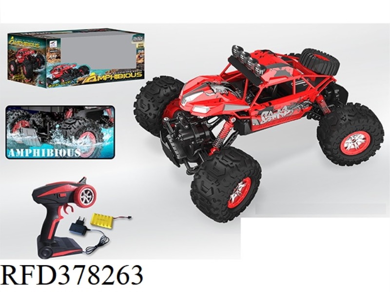 1:12 ROLL CAGE AMPHIBIOUS FOUR-WHEEL DRIVE CLIMBING VEHICLE (ABS SHELL) 2.4G