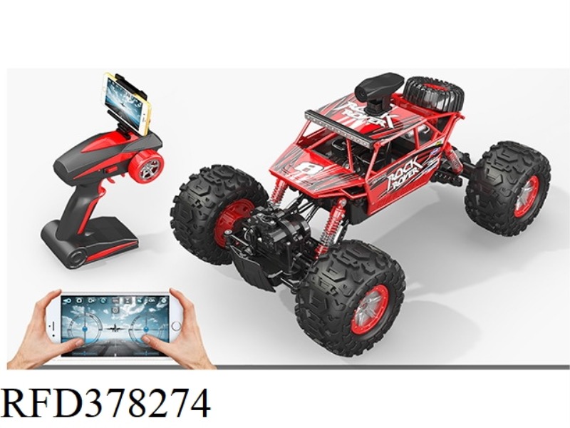 1;12 FOUR-WHEEL DRIVE CLIMBING CAR (ALLOY CAR SHELL) WITH WIFI REAL-TIME TRANSMISSION CAMERA 2.4G